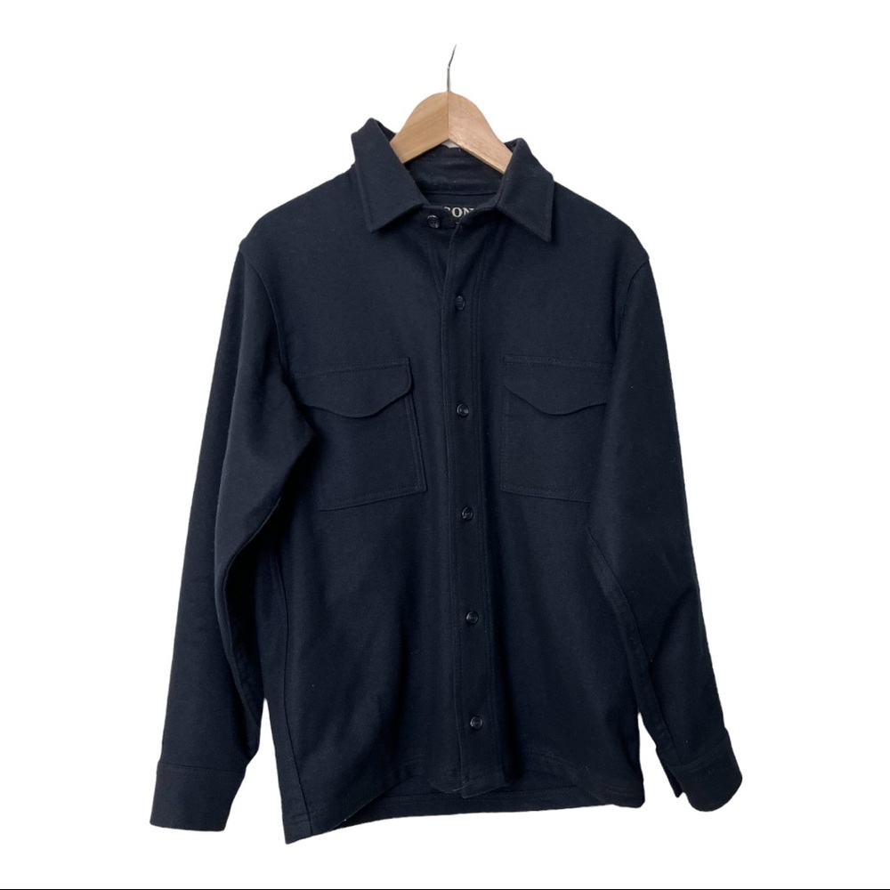 Filson Navy Blue Wool Jax Shirt XS